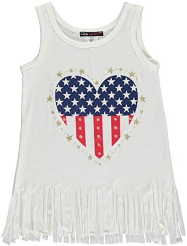 Miss Majesty Big Girls' "Starry Heart" Tank Top - ivory, 10-12