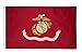 FBNC US Marine Corps Flag 3x5 Ft Durable Nylon Double Sided Embroidered USMC Flag with Brass Grommets