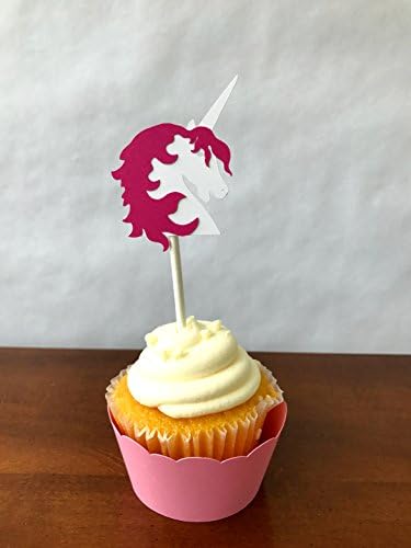 Unicorn Cupcake Toppers - pastel - rainbow party - party suppliesc