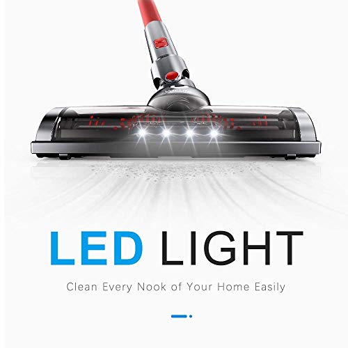 Cordless Vacuum, VacLife Vacuum Cleaner with Replaceable Battery, Stick Vacuum - Extra Filter for Washing, Powerful Vacuum Cleaner Cordless 2 in 1, Lightweight Vacuum with LED Light