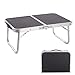 CampLand Aluminum Height Adjustable Folding Table Camping Outdoor Lightweight for Camping, Beach, Backyards, BBQ, Party and Picnic