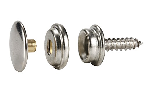 image for TommoT 62Pcs Stainless Steel Fastener Screw Snap Kit, Marine Grade, 3/