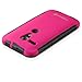 Fosmon HYBO-SNAP Durable Full Body Protection Hybrid Case with Built-In Screen Protector for Motorola Moto G (1st Generation Only) / Motorola DVX - Retail Packaging (Pink)