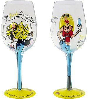 Bleach Blondes Wine Glass
