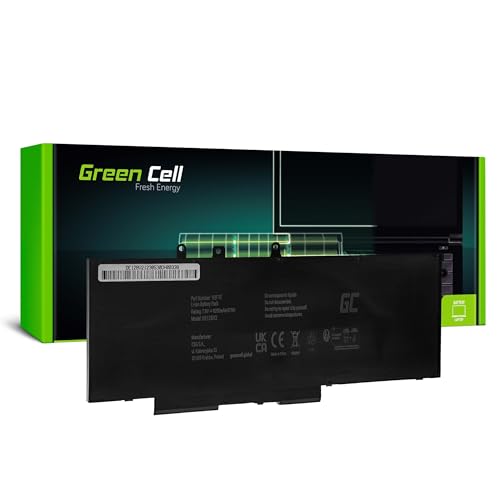 Green Cell 93FTF GJKNX 451-BBZG 083XPC Battery for Dell Latitude 5280 5290 5480 5490 5491 5495 5580 5590 5591 Precision 3520 3530 Laptop (6000mAh 7.6V)