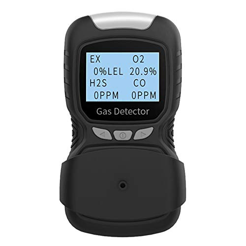 XLA Alert Portable Gas Detector, Gas Clip 4 Gas Monitor Meter Tester