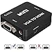VGA to HDMI, GANA 1080P Full HD Mini VGA to HDMI Audio Video Converter Adapter Box with USB Cable and 3.5mm Audio Port Cable Support HDTV for PC Laptop Display Computer Mac Projector (Black) primary