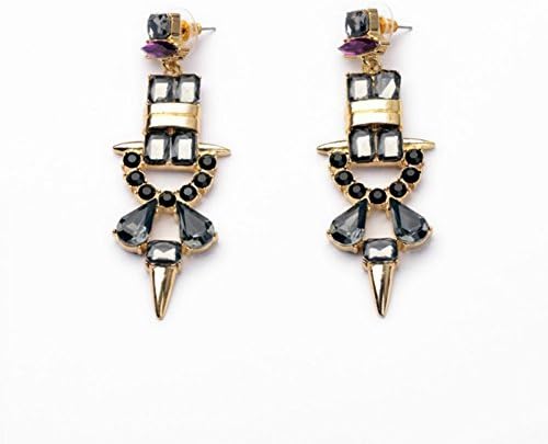 EOVE Fashion Design Statement Jewelry Resin Glass Zinc Alloy New Black Vintage Transparent Simple Earrings