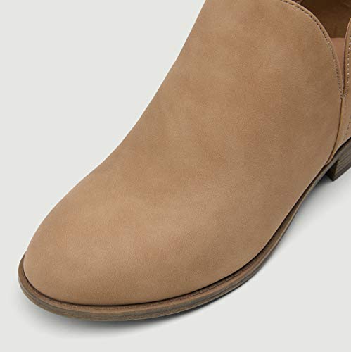tan cutout booties