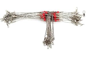 SENYUBBY Senyu Wire Trace Leader Rig Stainless Steel 1-5 Arms Fishing Rigs with Snap,High-Strength Fishing Leaders Saltwater-Perch Rigs for Fishing