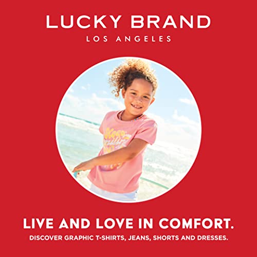 Lucky Brand Girls' Cuffed Jean Shorts, Stretch Denim with pockets, Mid to  High Rise Waist, Riley Christie,