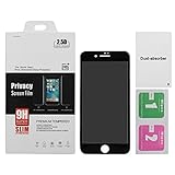 BuySShow Curved iPhone 7 Plus Privacy Screen Protector 5.5 inches Privacy Screen iPhone 7 Plus privacy tempered glass Anti Spy 0.3mm 9H Hardness Full Screen (Black)