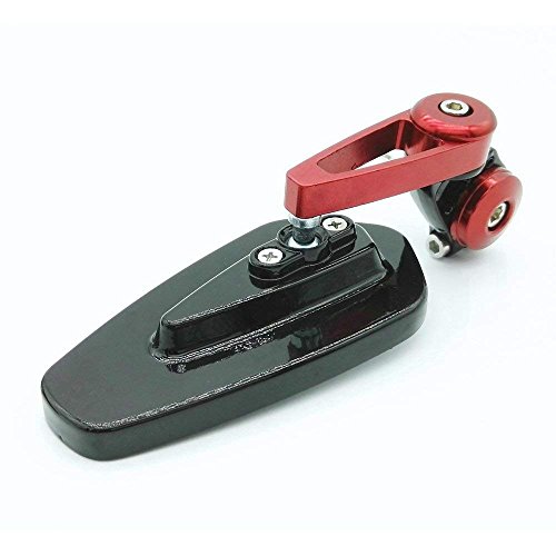 Heinmo 1 Pair Red Bar End Motorcycle Mirror Motorbike Rearview Side Handle Bar End Mirrors for KTM Suzuki Kawasaki Yamaha - Thumbnail 2