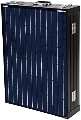 Anpowe 200W(4x50W) 12V Black Poly Portable Folding RV Solar Panel Kit With 15A Charger Controller and Anderson Plug, Alligator Clip