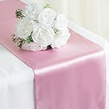 Efavormart 10 Packs of Premium Satin Table Top Runner for Weddings Birthday Party Fit Rectangle and Round Table 12