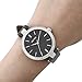 Dictac Women Lady Waterproof Analog Quartz Crystal Dial Clock Leather Wrist Watch ( Model:102401) (Black)