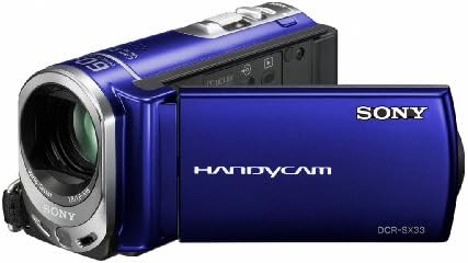 Sony DCRSX33EL Flash Reminiscence Handycam Camcorder – Blue
