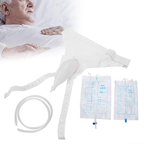 Jonlaki Wearable Urine Collector Bag, Reusable Pee Holder Urinal Pants Portable Travel Urine Funnel Bag for Man Woman Elderly,1000ml and 2000ml (#1)