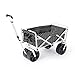MacSports Heavy Duty Steel Frame Collapsible Folding 150 Pound Capacity Outdoor Beach Garden Utility Wagon Cart with 4 All Terrain Wheels, Black Dots