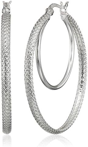 Argento Vivo Polished DC Hoop Earrings