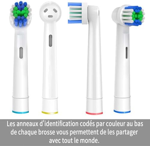 Brossettes Compatible avec Brossette Oral-b Brosse a Dent Electrique, 20 Tete Brosse a Dent Pour Oral B Modèles Vitality Pro 3 — photo 5 sur 5