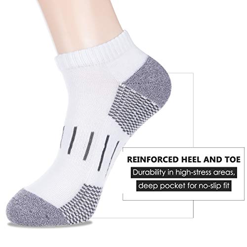 Heatuff Mens Athletic Ankle Socks Moisture Wicking Cushion Running Low