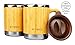 Stainless Steel Bamboo Coffee Mugs with Handle & Spill Resistant Lids (Set of 2), Natural Wood Wooden Light Unbreakable Design Eco Friendly Insulated Coffee Tea Travel Mugs; 11 Oz.