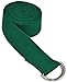 YogaAccessories 8' D-Ring Buckle Cotton Yoga Strap - Green