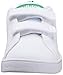 adidas Kids' VS Advantage Clean Sneaker, White/White/Green, 9 M US Toddler