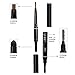 TC Joy 3 in 1 Automatic Eyebrow Pencil with Eyebrow Brush and Eyebrow Powder Natural Long-lasting Waterproof Black-#1