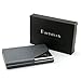 Partstock(TM) Business Name Card Holder Luxury PU Leather & Stainless Steel Multi Card Case, Crisp & Ready To Impress, with Magnetic Shut.(Dark Gray)