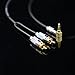 Monster Prolink Standard 100 Audio Cable Stereo 3.5mm to 2RCA 90° Angle -2M (6 Feet) Hi-Fi for Audiophile MP3 CD PC