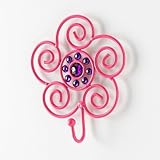 Pink Rhinestone Flower Metal Wall Hook