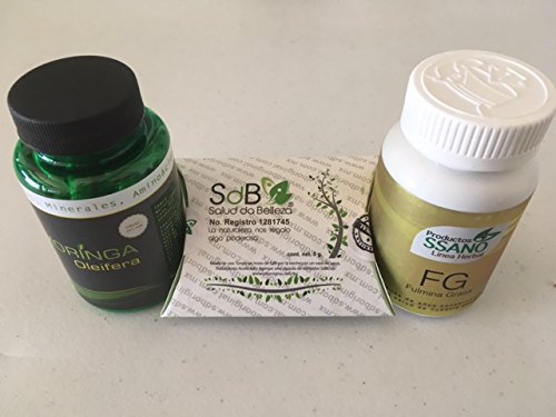 3 Productos! AUTENTICA Semilla de Brazil (Brasil), MORINGA, Fulmina Grasa con Saca Manteca Tratamiento para un mez