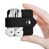 ELFRhino Silicone Earphone Organizer Earphone Wrap Winder Headphone Cord Organizer Wrap Winder Manager/Cable Winder(Black, 1 Piece)