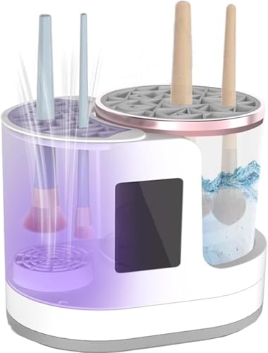 Beauenty Makeup Brush Cleaner Machine,3 In 1 Electric Makeup Brush Dryer Holder, Automatic USB Cosmetic Brushes Cleaner Tool For Clean Beauty Essentials For All Size Beauty Makeup Brush Set