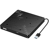 External DVD Drive for Laptop, USB 3.0 Portable Optical Slim CD/DVD Burner Player RW Drive Compatible with Desktop PC…