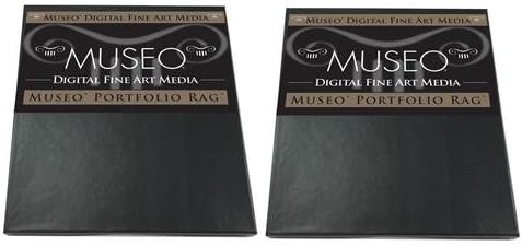 Museo 2 Pack Portfolio Rag Fine Art Archival Inkjet Paper for Digital Printing, Extra Smooth Matte Surface, 300 GSM, 15 mil, 8.5x11", 25 Sheets