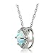Ice Gems Sterling Silver Created White Opal and White Topaz Round Halo Necklace