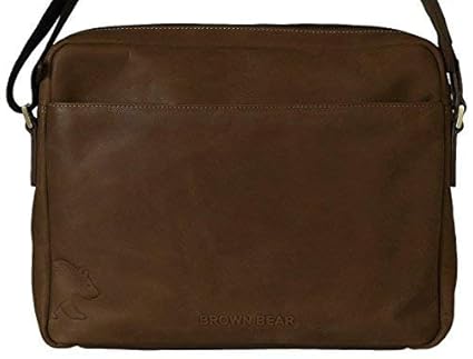 Brown Bear Vintage Leather Brown Colour Messenger Laptop Bag