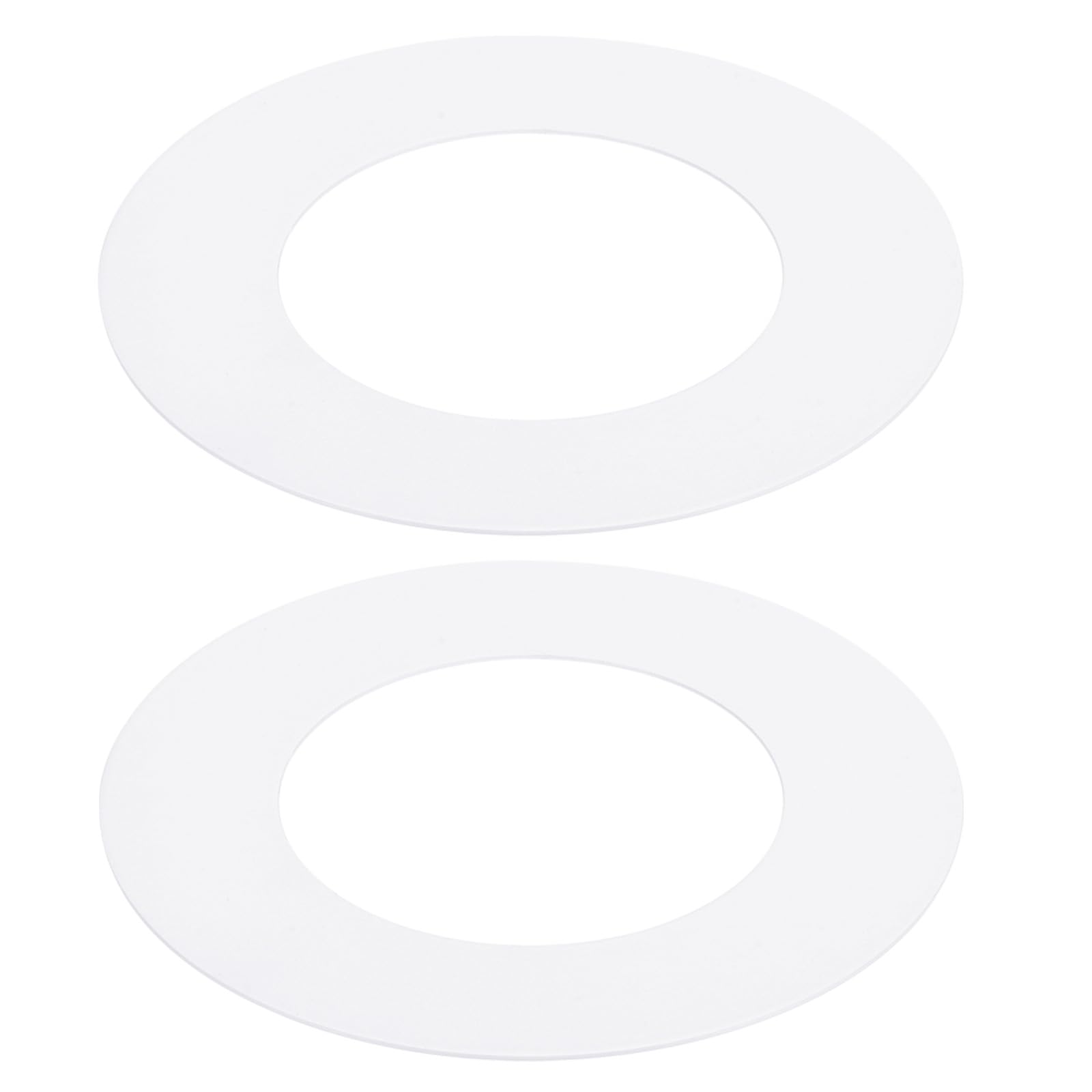 PATIKIL 2.76" ID 4.53" OD Goof Rings for Recessed Light, 2 Pack Matte White Goof Metal Trim Ring Lighting Fixture for Ceiling Wall Recessed Can Downlights — image 1