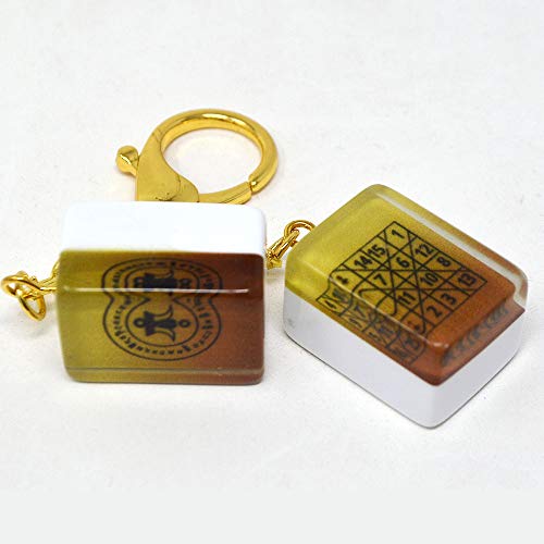 Feng Shui Lucky Mahjong Tiles Amulet for Wealth&Windfall Luck Keychain W4152