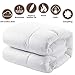 Balichun Premium Goose Down Comforter Queen- Solid White - Soft 1500 Thread Count Cotton Shell - 750 Fill Power - Down Duvet Insert with Tabs (White, Queen)