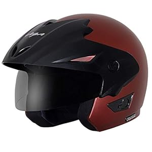 Vega Cruiser W/P Dull Burgundy Helmet-L