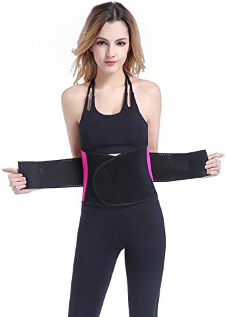 Tissbely Waist Trainer Belt Women's Body Shaper Workout Cincher (XL, Pink)