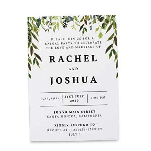 Amazon.com: Wedding Reception Invitation Cards - Marriage Reception ...
