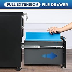 DEVAISE 3 Drawer Mobile File Cabinet with