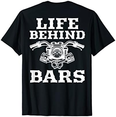 Mens Life Behind Bars Motorcycle Biker Tshirt on Back XL Black