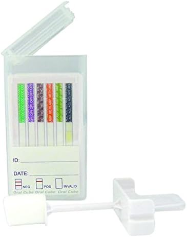 Oral Fluid Test for 5 Illicit Drugs Instant Oral Cube AMP-mAMP-THC-COC-OPI (Pack of 4) by SpeedyTests