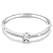 Menton Ezil 18K White Gold Princess Bangle Bracelets with Swarovski Crystal Women Fashion Jewelry - Gift of Love